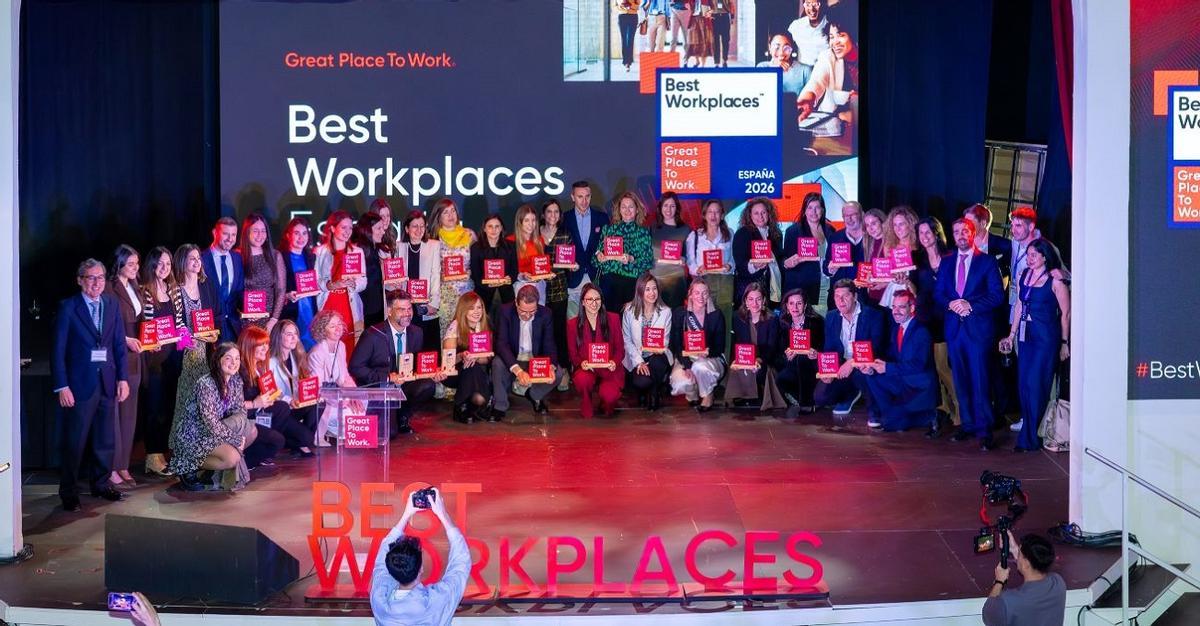 Foto de los premiados en los Best Work Places en la edición de 2026.