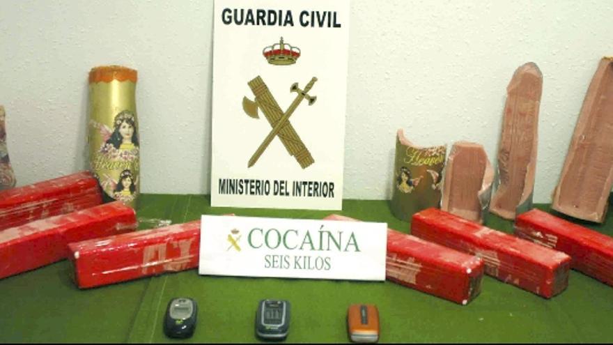 Incautan en La Rioja más de 6 kilos de cocaína ocultos en velas ornamentales