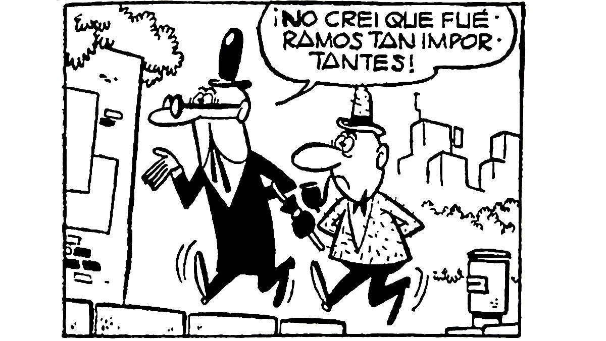 Viñeta de la aventura de 'Mortadelo y Filemón, agencia de información' publicada en el número 1.432 de 'Pulgarcito'