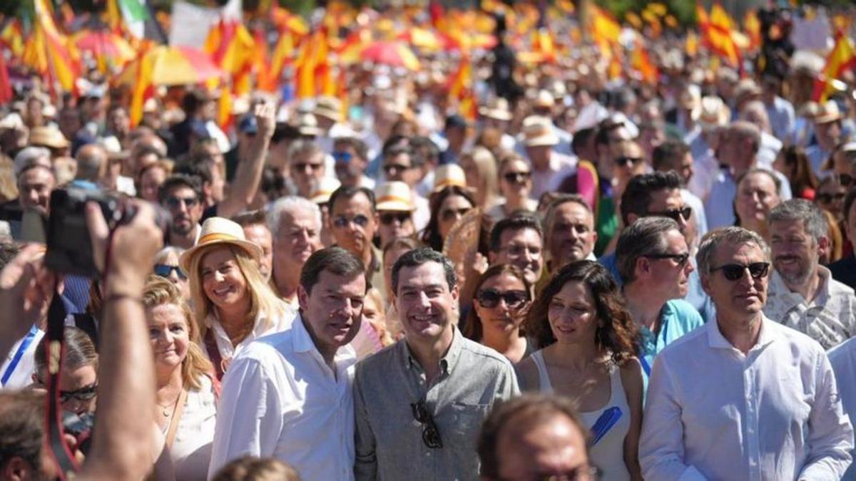 Manifestación celebrada el domingo.