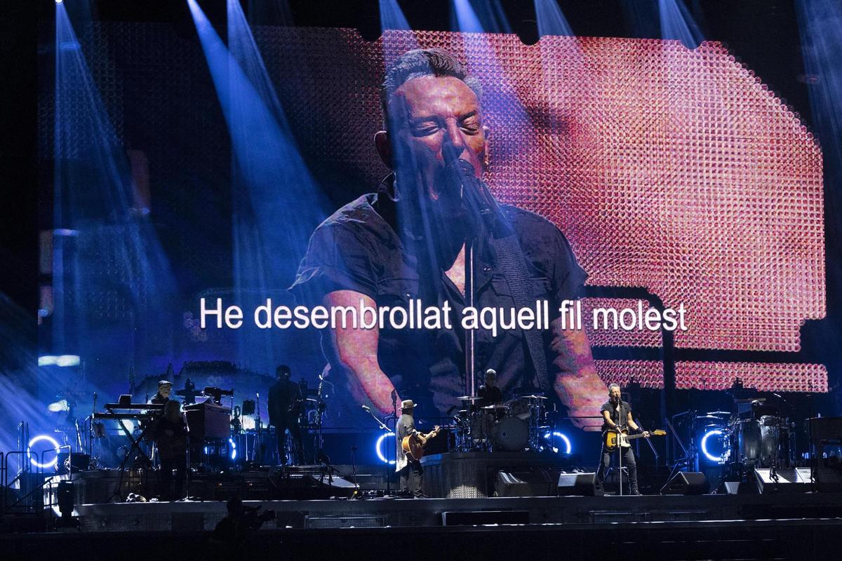 Bruce Springsteen en concierto en el Estadi Olimpic de Barcelona