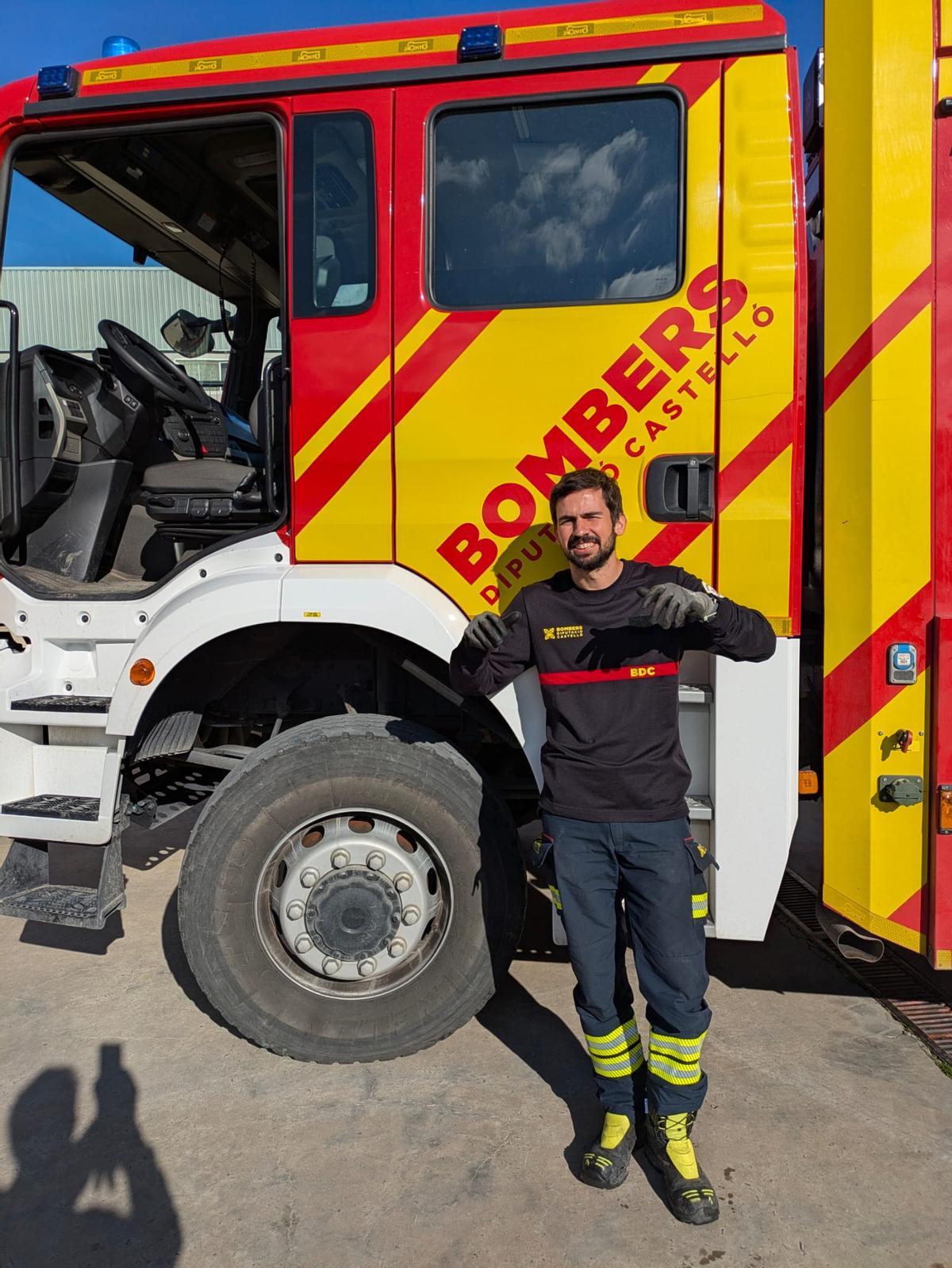 Jordi Marenyà, de bombero