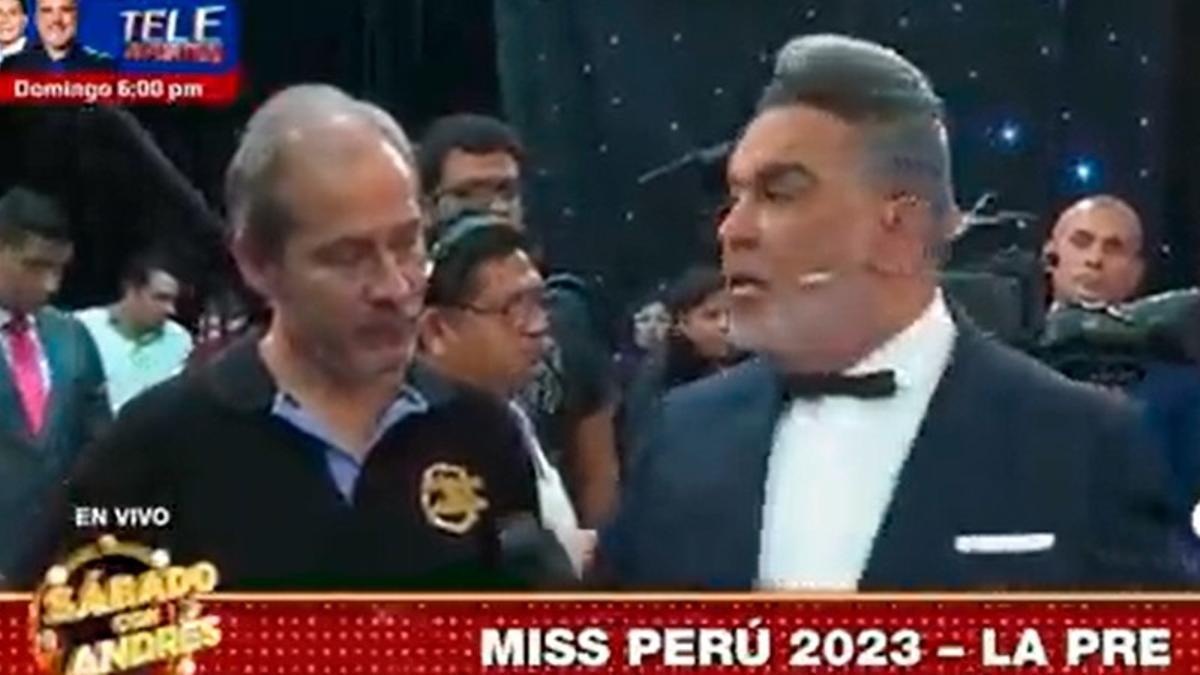 El presentador peruano Andrés Hurtado despide en directo al productor del programa