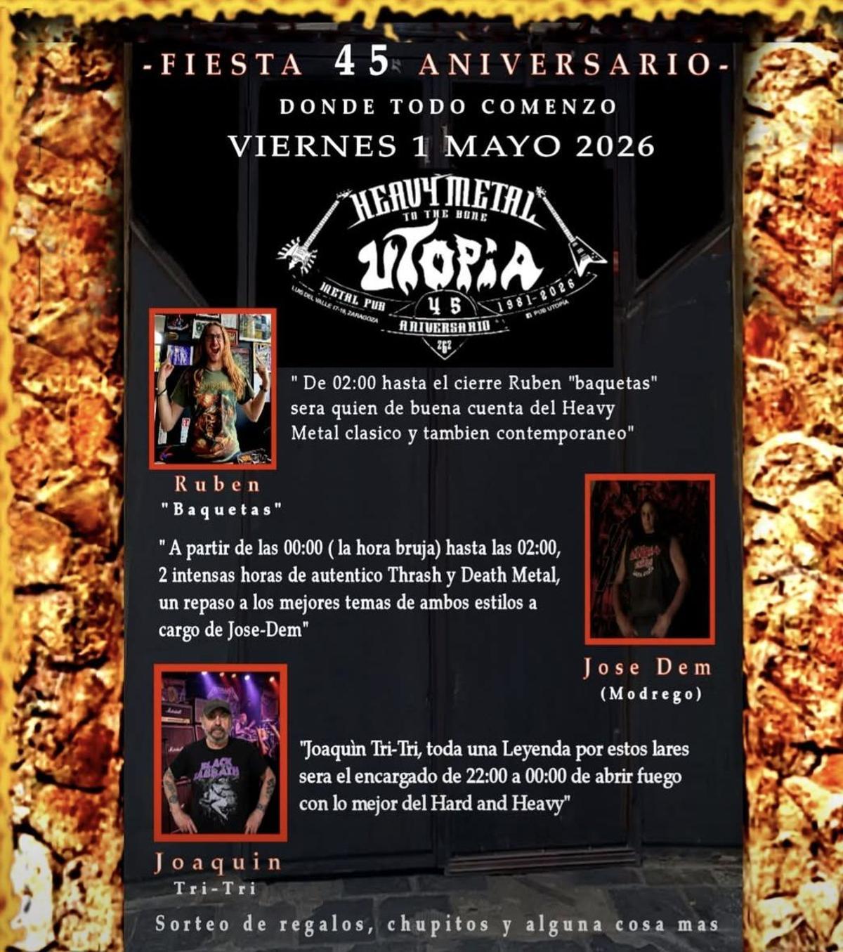 El cartel anunciador de la fiesta aniversario.