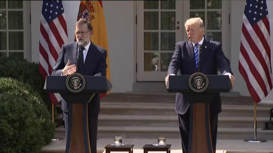 Trump defiende la unidad de España ante Rajoy en la Casa Blanca