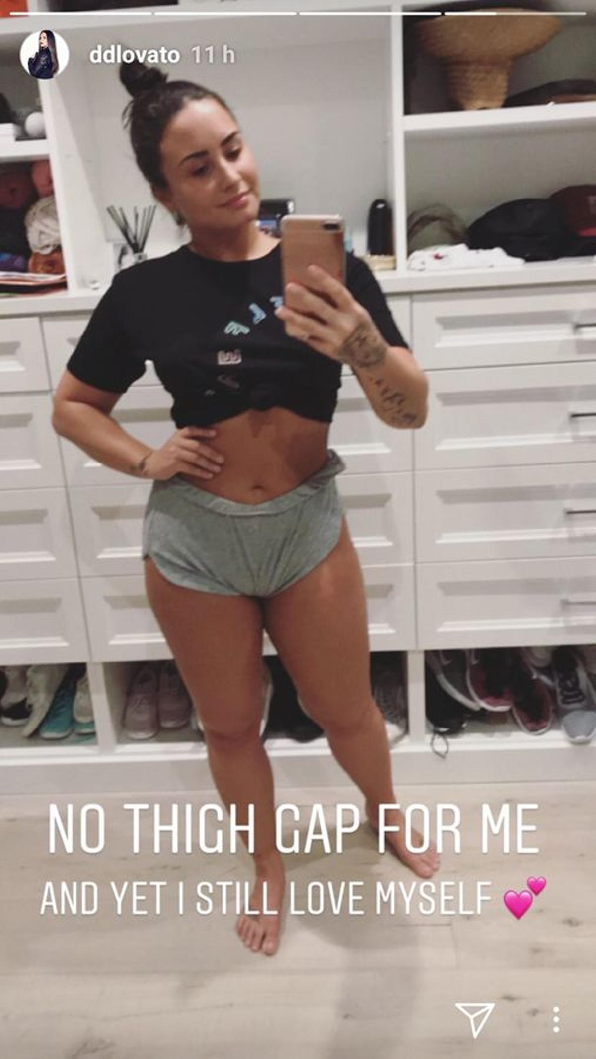 Demi Lovato presume de cuerpo