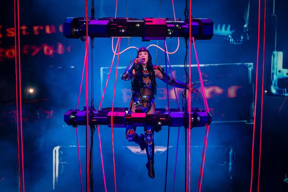 Katy Perry actuant al Palau Sant Jordi