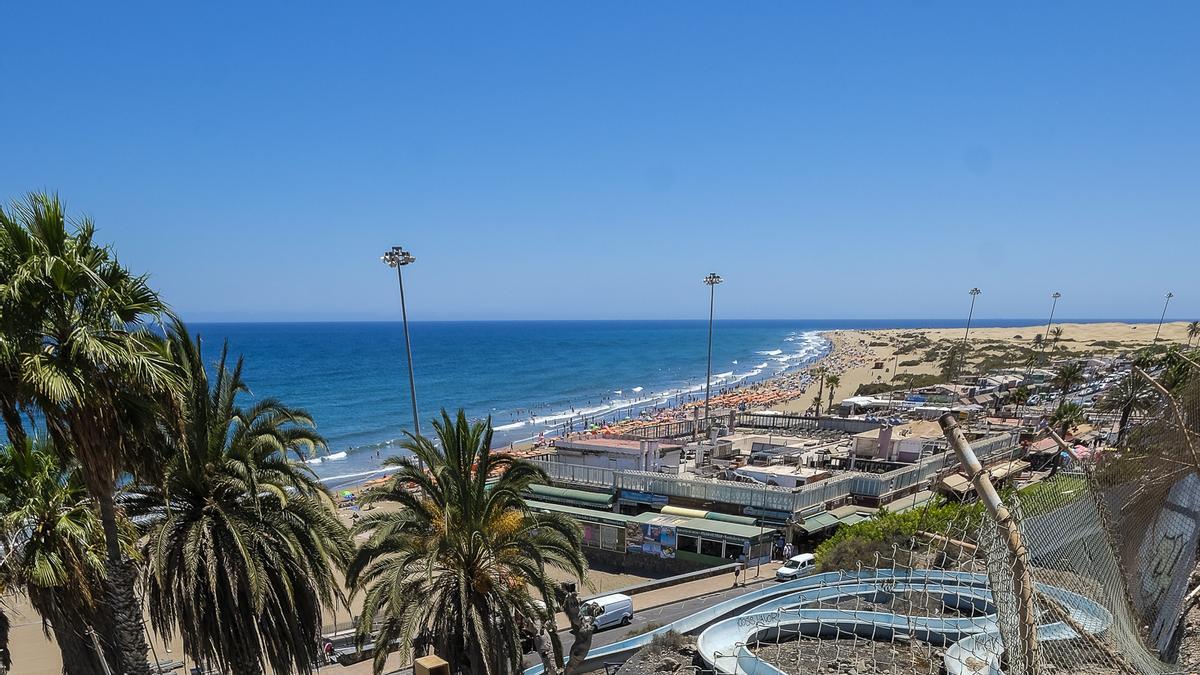 Estado de la parcela del tobogán de Playa del Inglés.