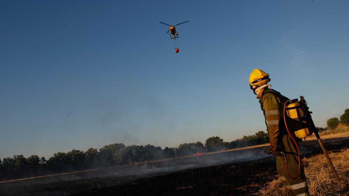 Forestales en un incendio en una imagen de archivo.