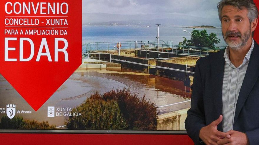 Alberto Varela, en la presentación del convenio para la EDAR. | I.A.