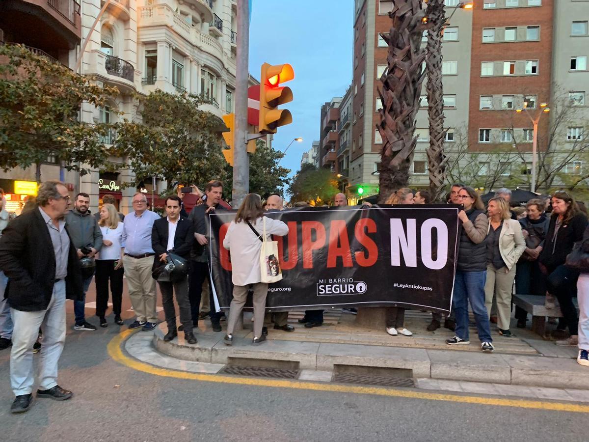 Manifestación contra los okupas