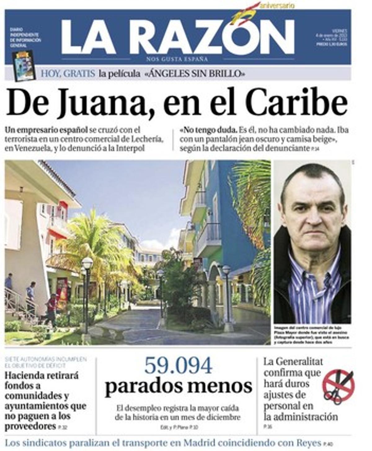 La {Razón}, 4-1-2013. La {Razón}, 4-1-2013.