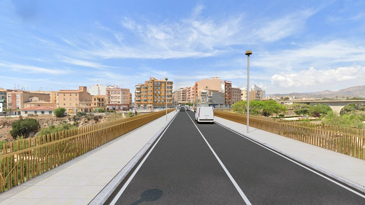 Recreación del puente del Amadorio tras las obras