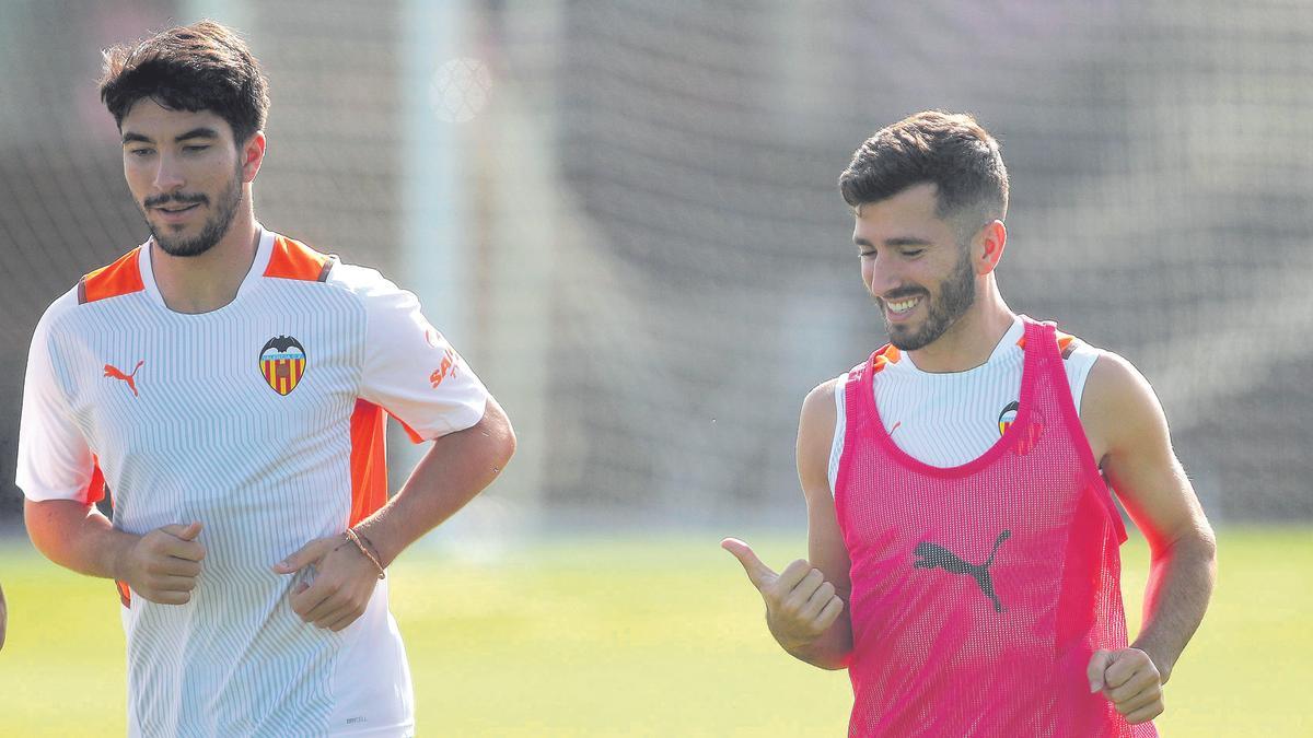 Gayà y Soler en un entrenamiento