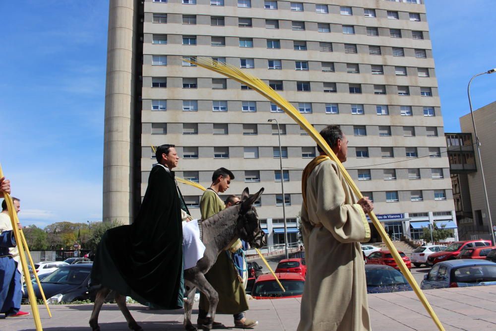 Procesión en Beniferri, con Jesús en borriquillo