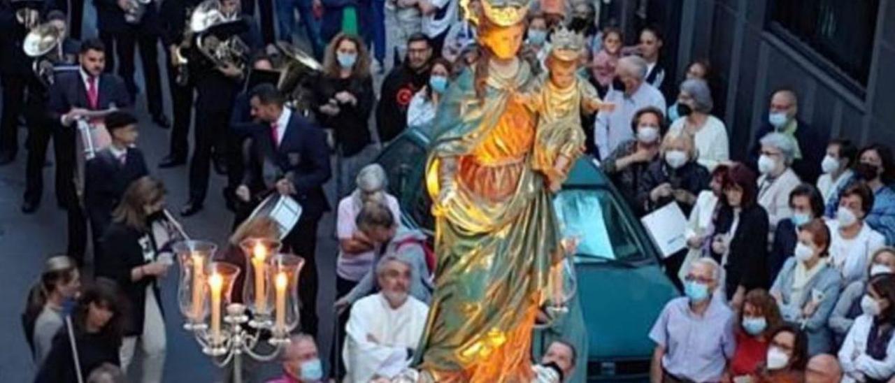 Un momento de la procesión celebrada en Duggi.