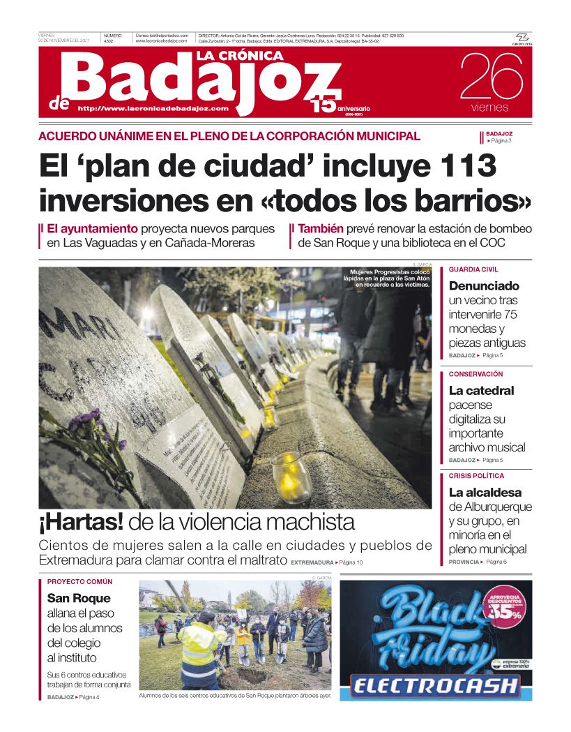 Consulta la portada correspondiente al día 26 de noviembre del 2021