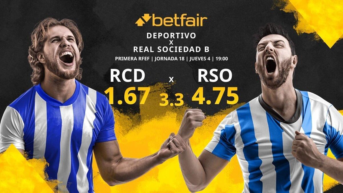 RC Deportivo de La Coruña vs. Real Sociedad B: horario, TV, estadísticas, clasificación y pronósticos