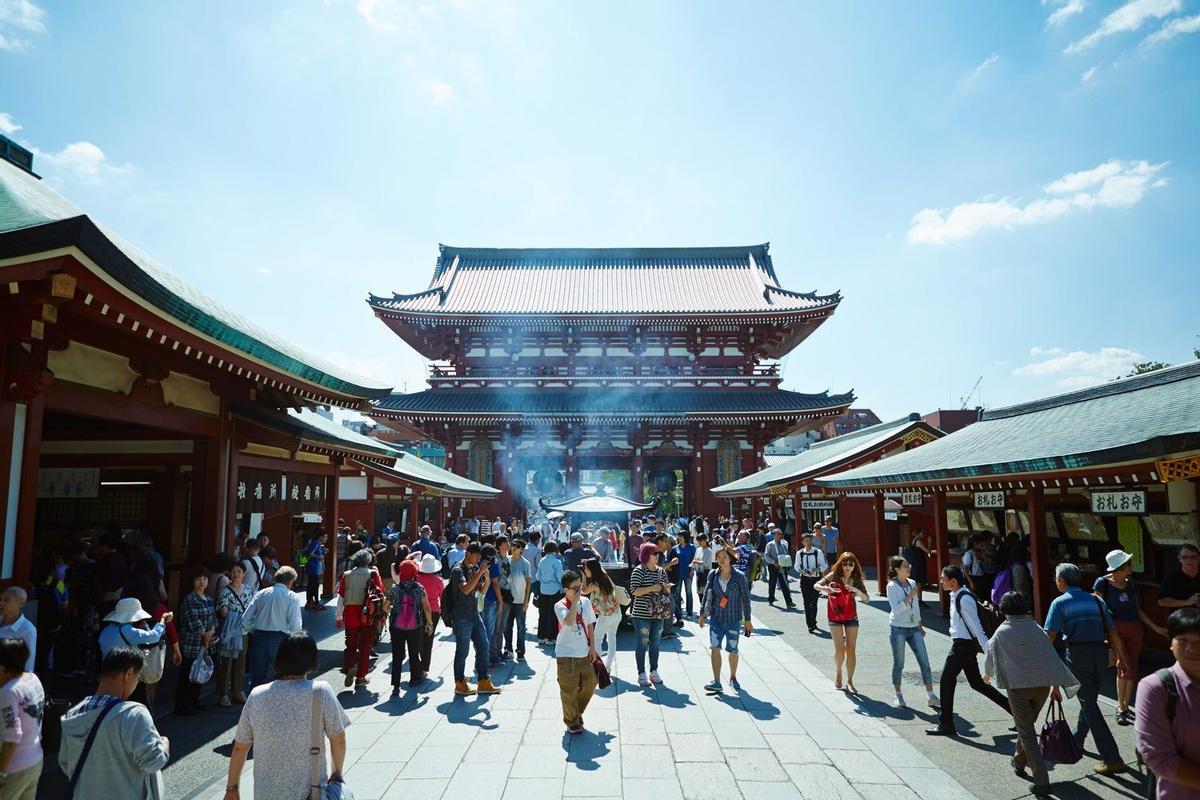 Templo budista Sensō-ji en el distrito de Asakusa