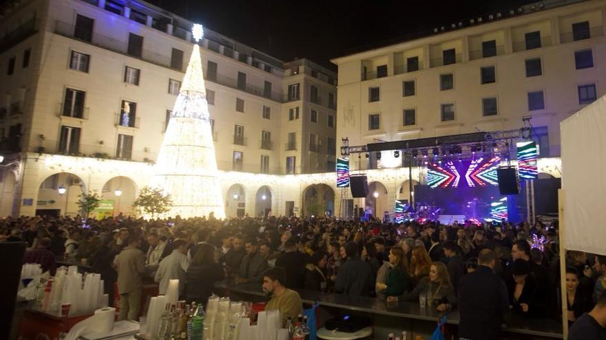 Nochevieja en la Plaza del Ayuntamiento de Alicante