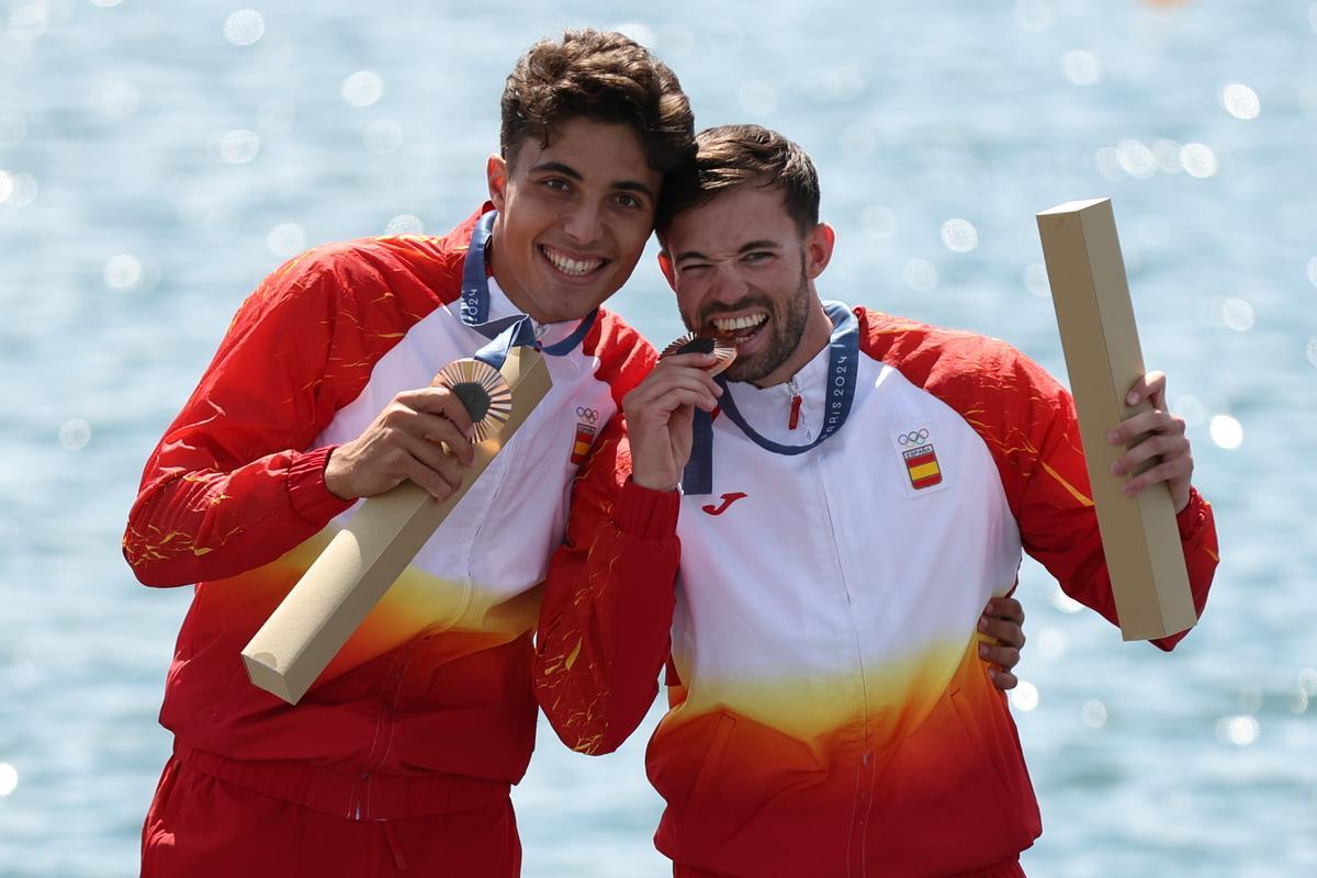 Diego Domínguez y Joan Antonio Moreno, bronce en C2 500m.