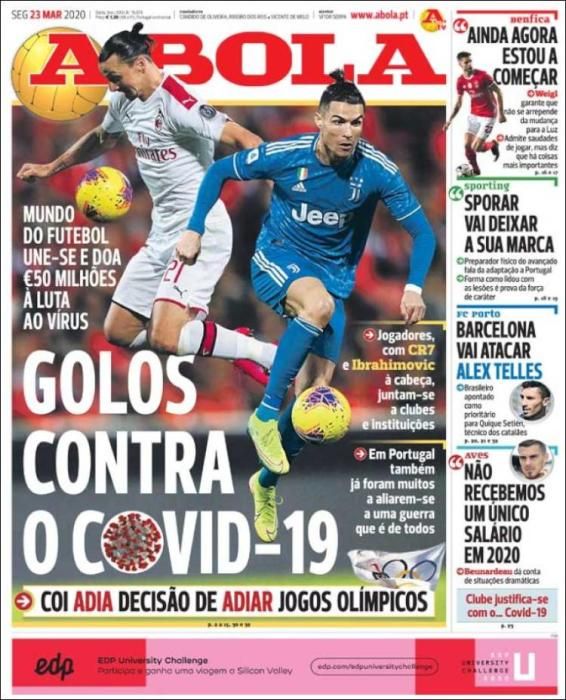 Portada A BOLA lunes 30 marzo 2020