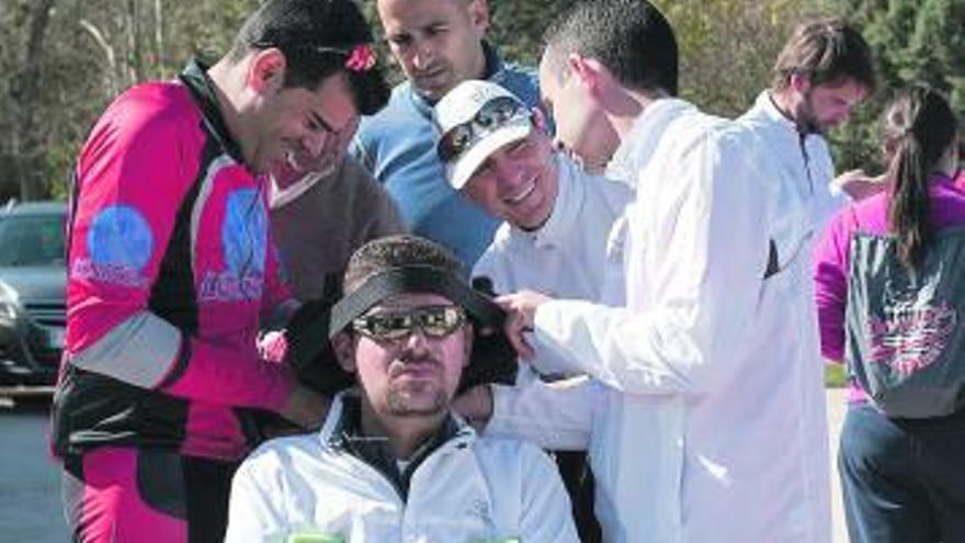 Carlos García Espada, durante el último entrenamiento en el parque del Retiro, donde finaliza la prueba de hoy.