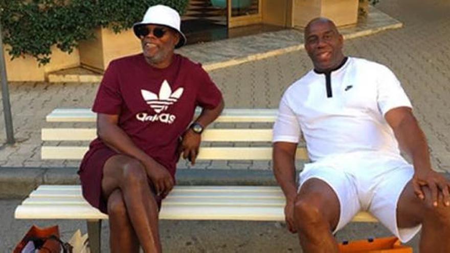 Samuel L. Jackson y Magic Johnson