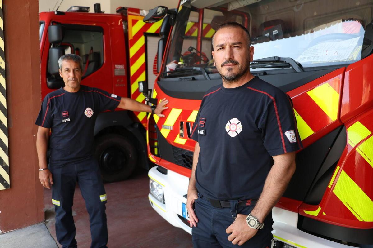 Entrevista bomberos incendio mezquita y reportaje en parque de bomberos