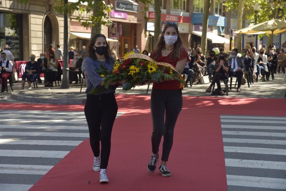 L'acte de la Diada 2020 a Manresa, en fotos