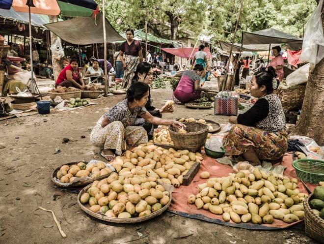 Mercado Nyaung-U, Bagan, Myanmar