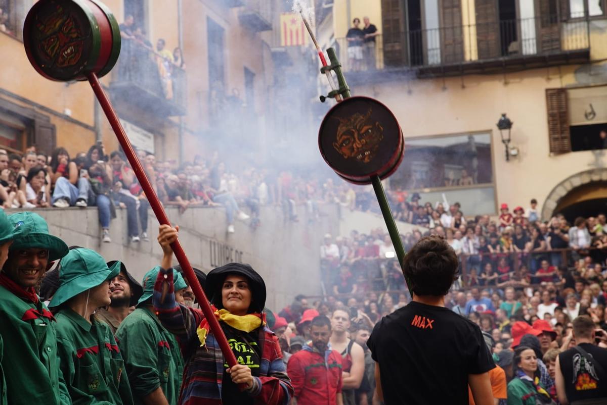 El Passacarrers de Patum d'aquest dissabte al vespre, en imatges