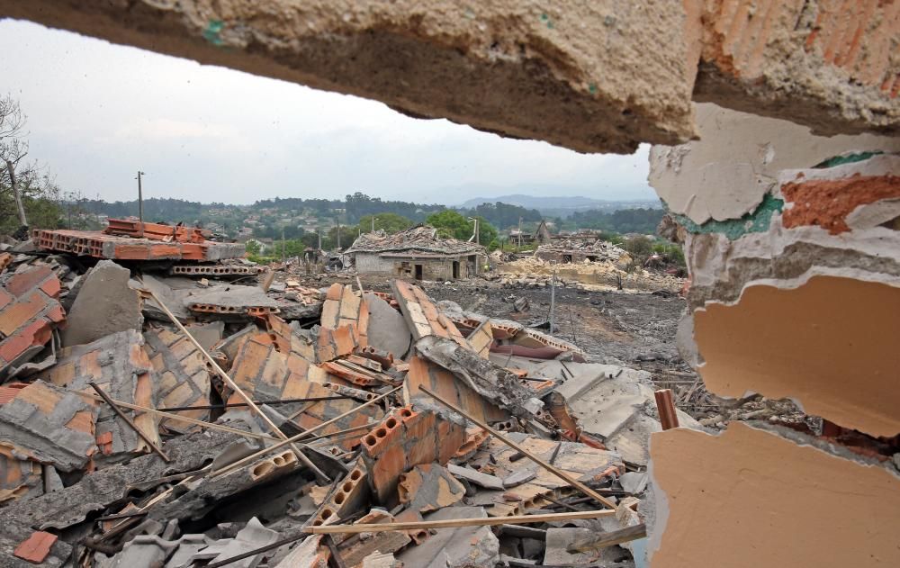 Explosión en Tui, Pontevedra | Así amanece la zona cero