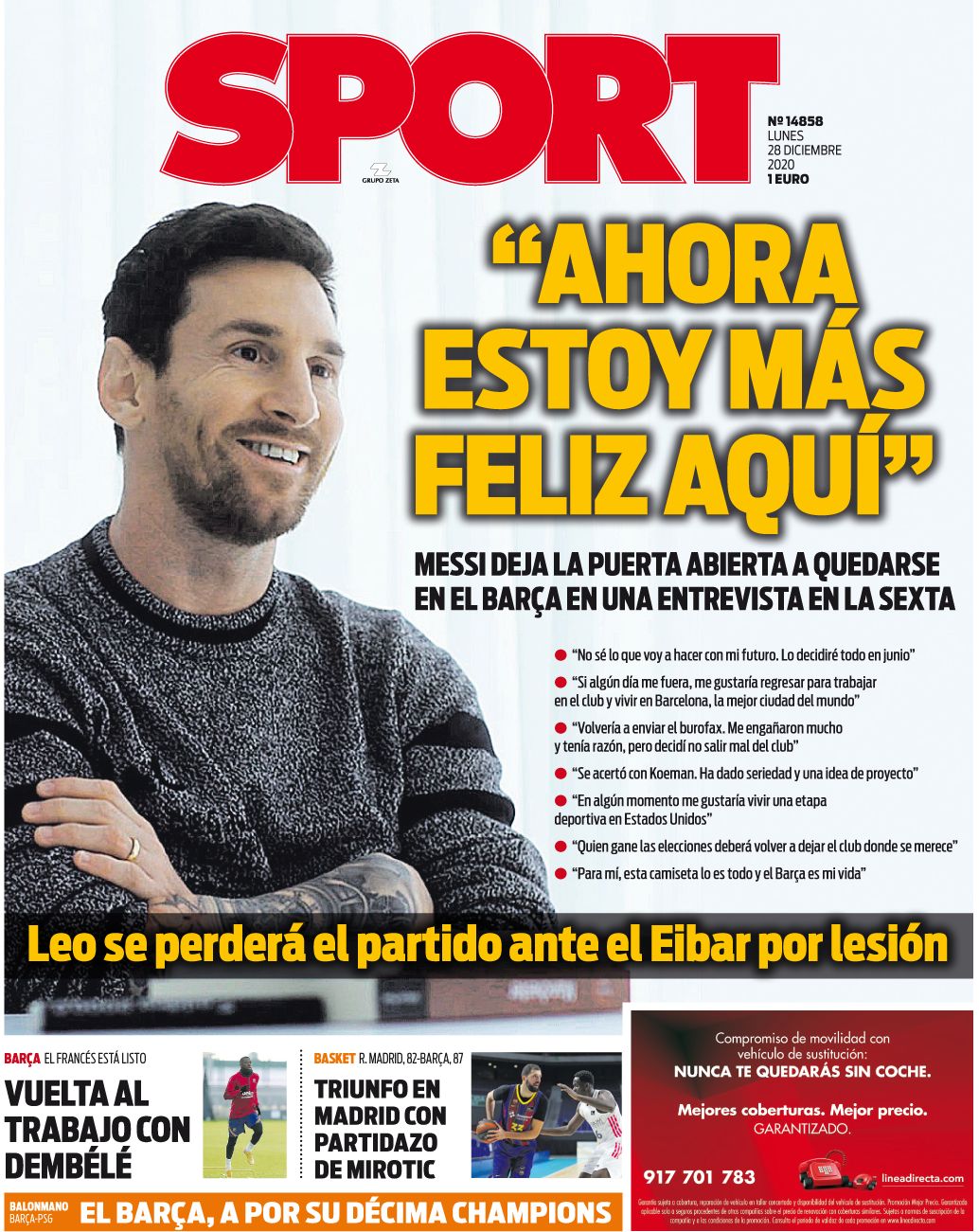 Portada 28/12/2020