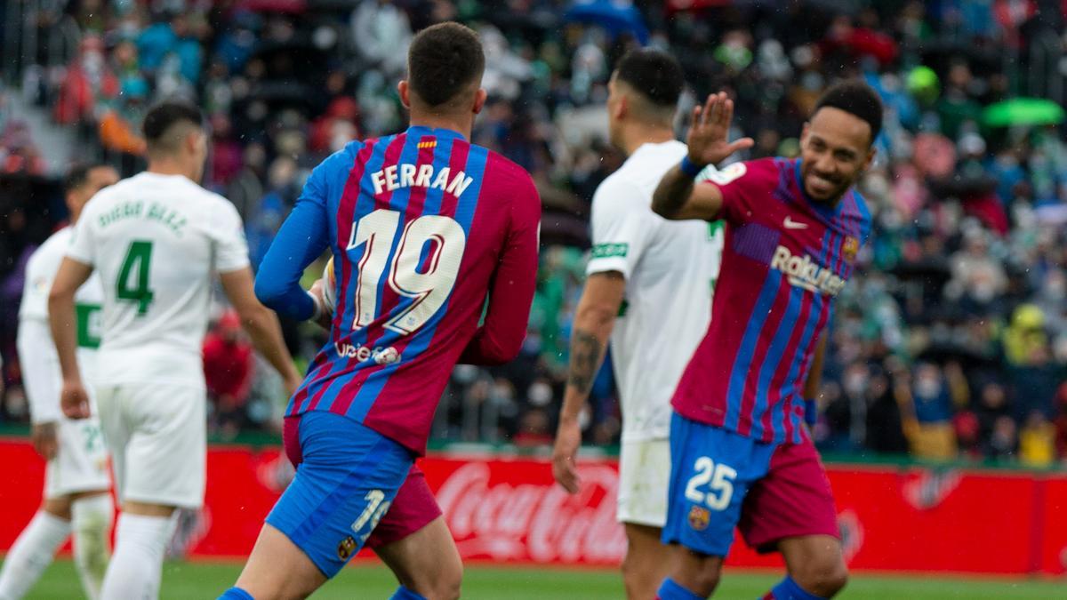 Ferran Torres marcó un gol en el Elche-Barça de la temporada pasada