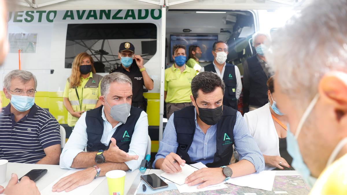 Tercera jornada de trabajos de extinción del incendio en Sierra Bermeja.