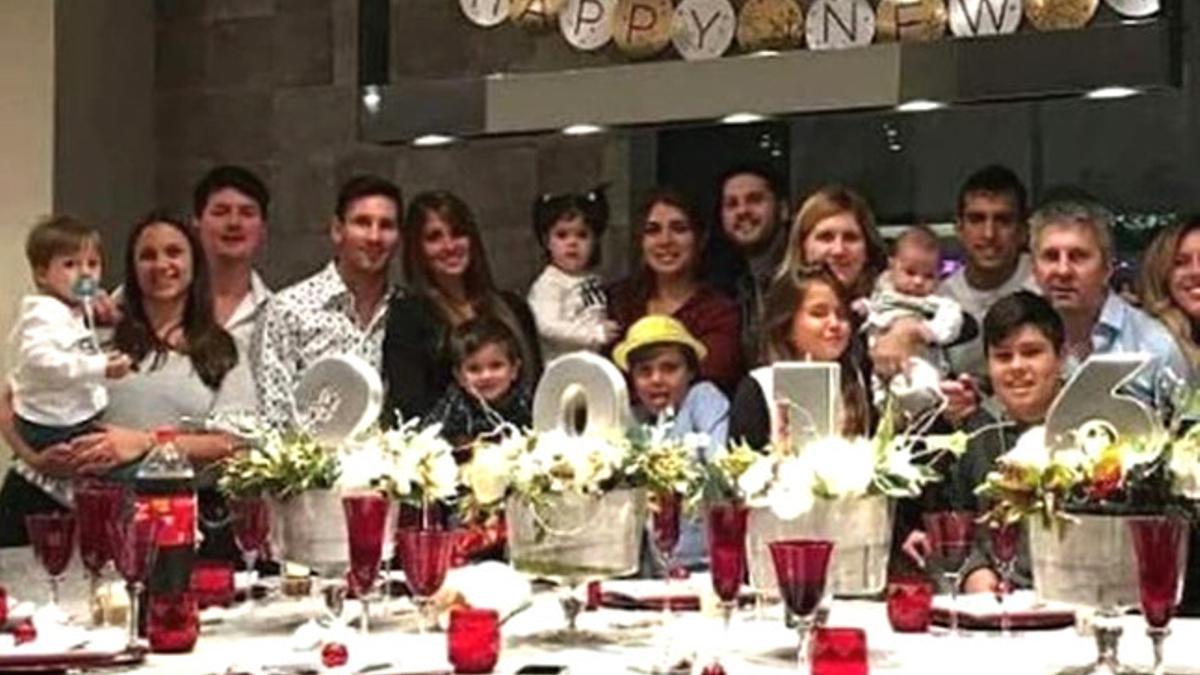 Messi, rodeado de su familia en fin de año