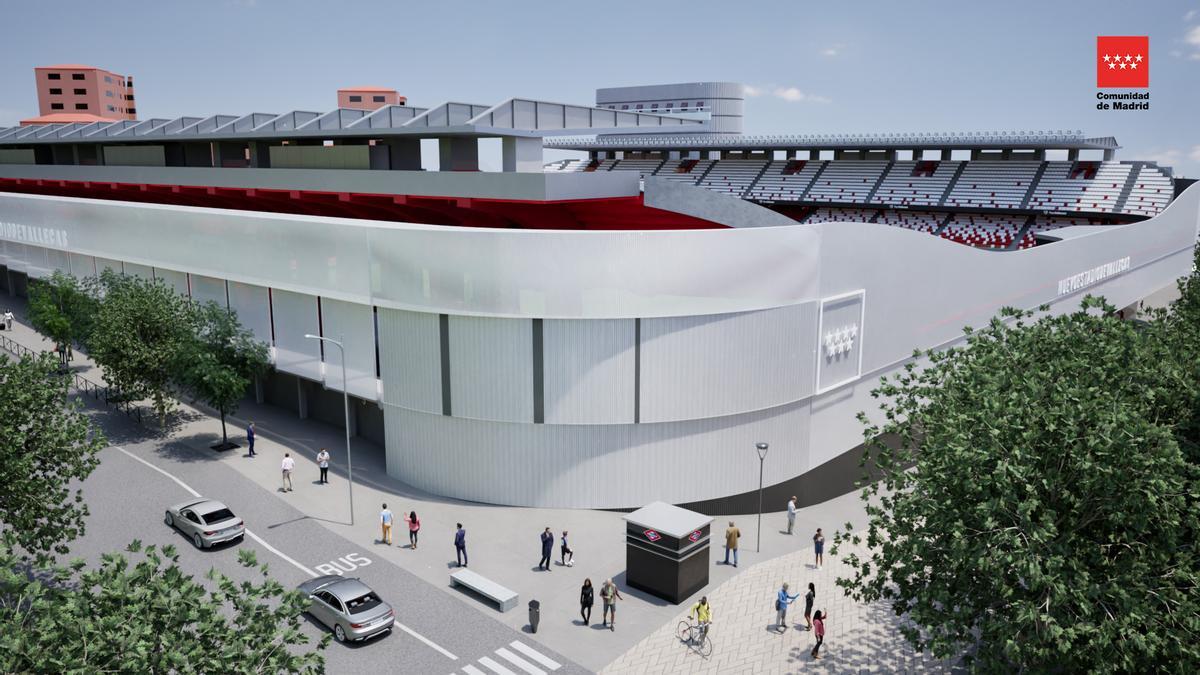 Así sería el futuro estadio de Vallecas que propone la Comunidad de Madrid