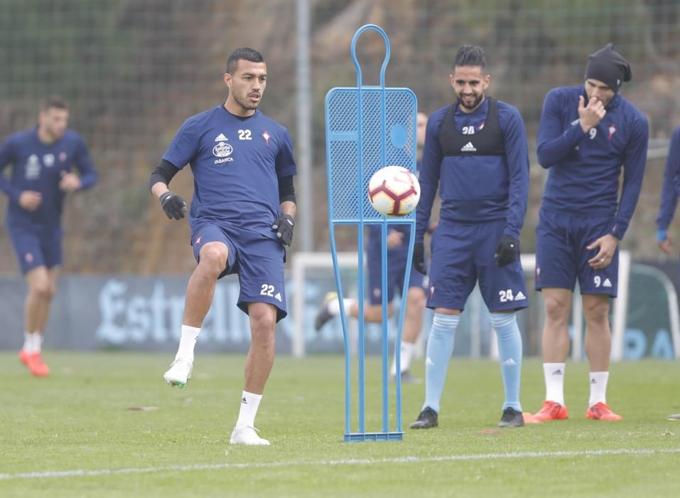 El Celta se ejercita en A Madroa pensando en el Espanyol