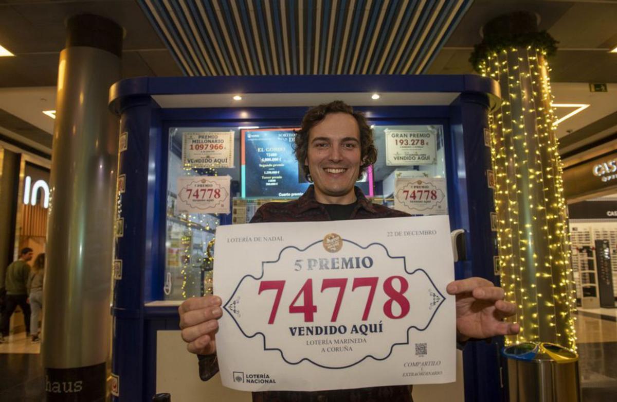 Lago vendió un quinto premio en Marineda.