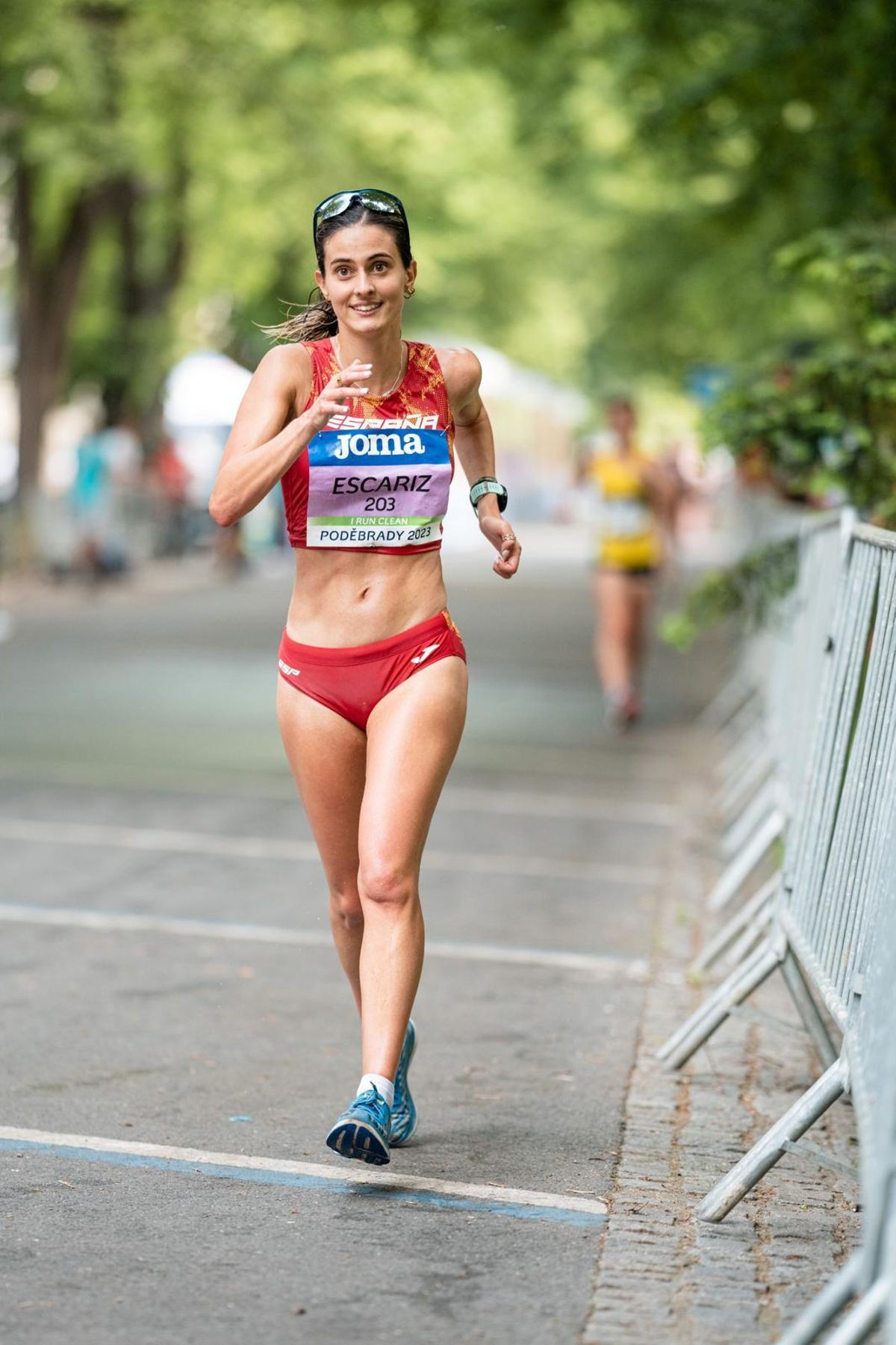 Carmen Escariz, durante la carrera