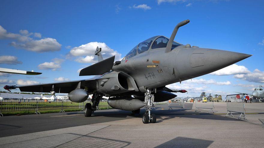 Un avión de combate francés Rafale.