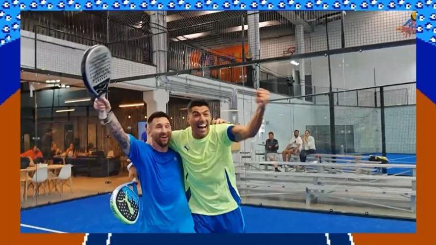¡Son pareja para todo! Suárez y Messi se pasan al pádel... Y Twitter se muere de la risa