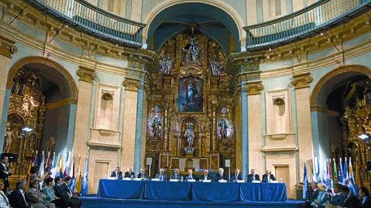 Acto del bicentenario del Supremo, al que no asistió Dívar, ayer, en el oratorio de San Felipe Neri de Cádiz.