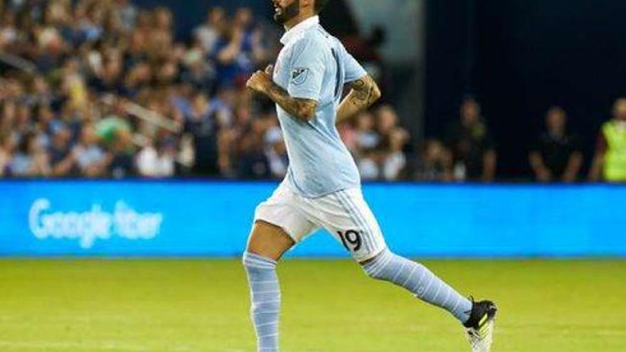 Cristian Lobato amb la samarreta de l&#039;Sporting Kansas City