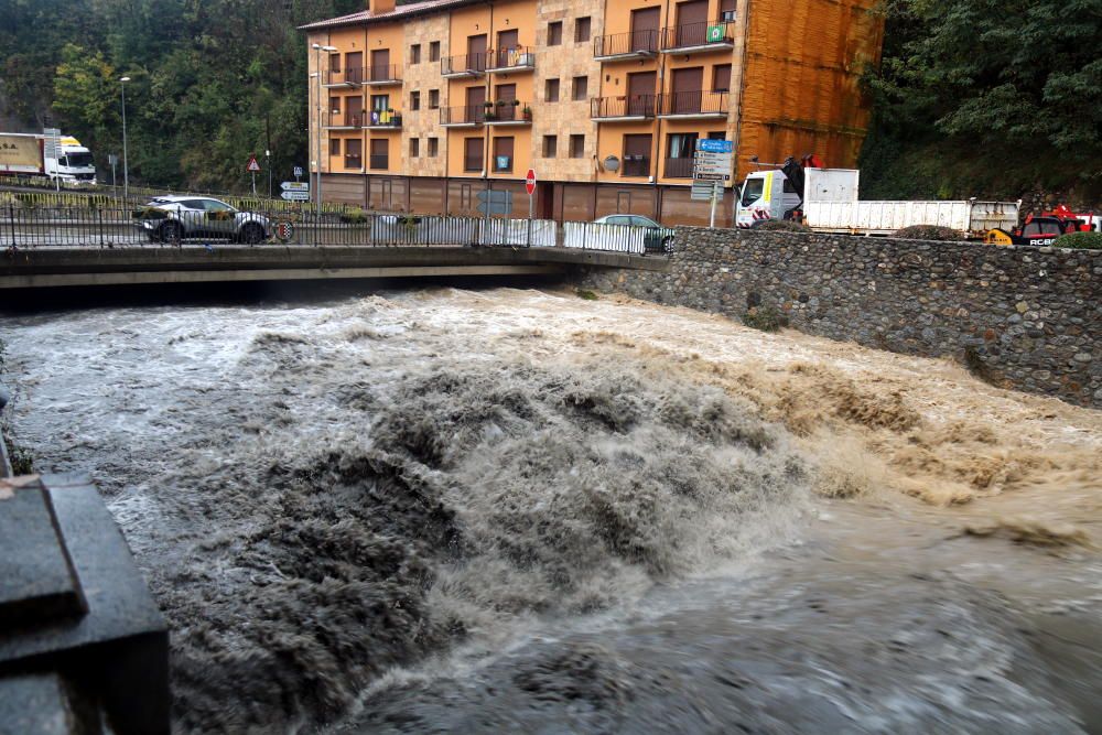 Efectes de la pluja a Ribes de Freser