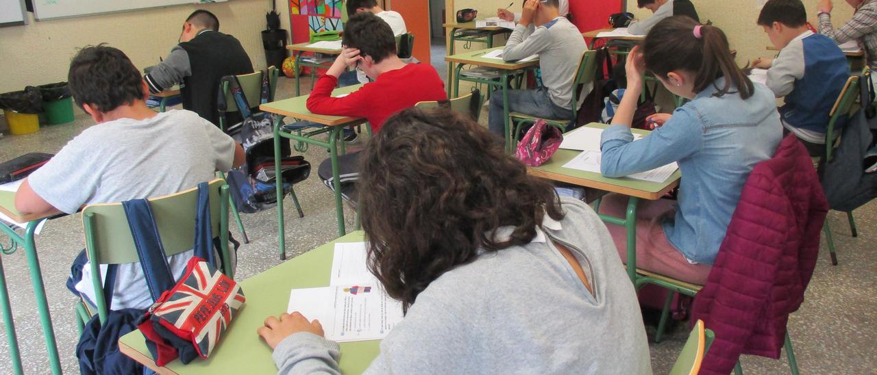 Aula en un colegio gallego.