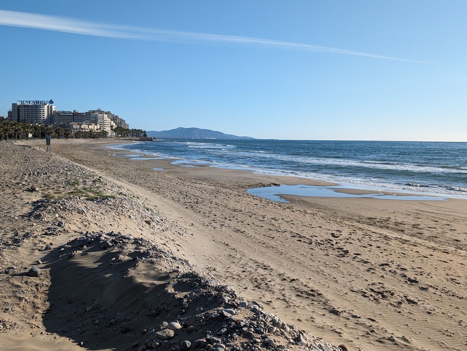 La playa Morro de Gos de Orpesa, con apenas arena