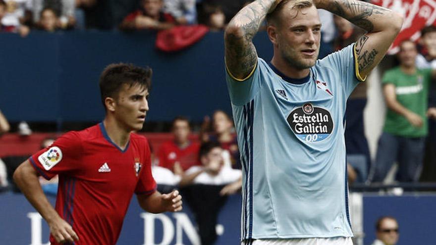 Guidetti, tras fallar una ocasión // EFE