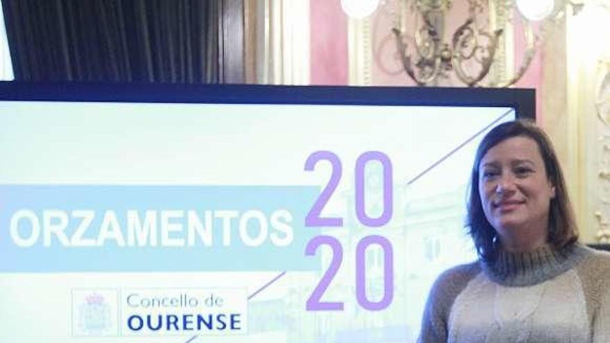 Ana Morenza durante la presentación de los presupuestos. // I. Osorio